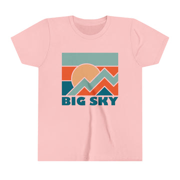 Buy pink Big Sky, Montana Youth T-Shirt - Kids Big Sky Shirt
