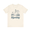 Wyoming Graphic Tee - Mountain Illustration Wyoming T Shirt