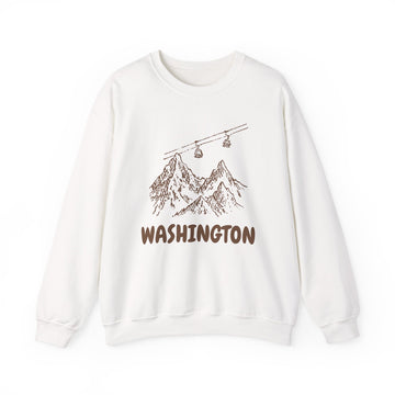 Washington Mountain Gondola Sweatshirt, Travel Graphic - 0