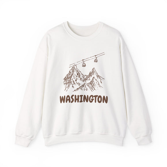 Washington Mountain Gondola Sweatshirt, Travel Graphic