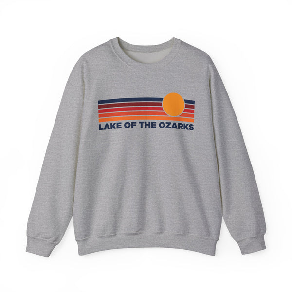 Lake of the Ozarks, Missouri Sweatshirt Retro Sun Unisex - Lake of the Ozarks Vintage Inspired Warm Pullover Jumper