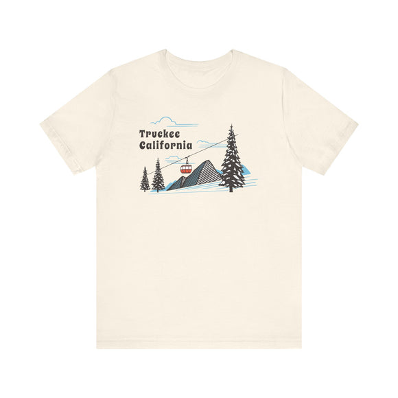 Truckee, California T-Shirt - Retro Ski Mountain Gondola Unisex Truckee Shirt