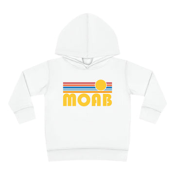 Buy white Moab, Utah Toddler Hoodie - Retro Sunrise Unisex Moab Toddler Sweatshirt