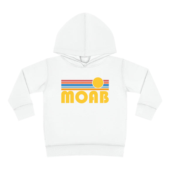 Moab, Utah Toddler Hoodie - Retro Sunrise Unisex Moab Toddler Sweatshirt