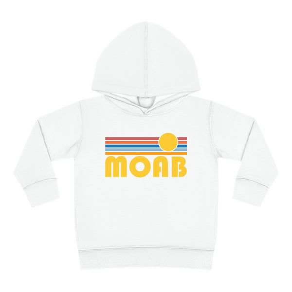 Moab, Utah Toddler Hoodie - Retro Sunrise Unisex Moab Toddler Sweatshirt