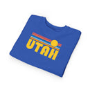 Utah Toddler Sweatshirt - Retro Sun Utah Toddler Crewneck Sweatshirt-11
