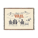 Vail, Colorado Ski Town Throw Blanket | Mountain Woven Blanket-1