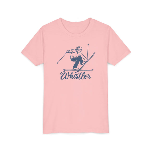 Whistler, Canada Youth Vintage Snow Ski Graphic Tee - Kids Whistler T Shirt