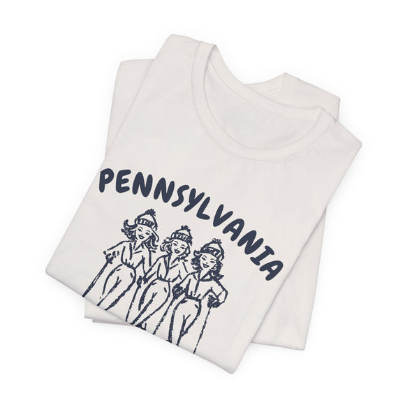Pennsylvania Ski Babes T‑Shirt — Retro Skiing Graphic Tee