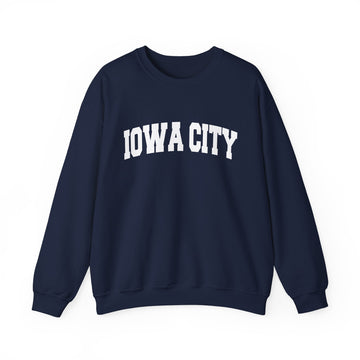 Buy navy Iowa City, Iowa Sweatshirt - Unisex Graphic Crewneck