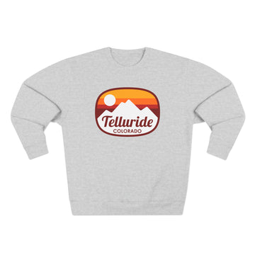 Buy heather-grey Premium Telluride, Colorado Sweatshirt - Retro Unisex Sweatshirt