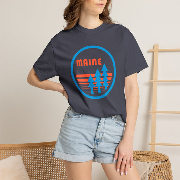 Maine T Shirt, Comfort Colors Cotton 100% Cotton Trees Tee