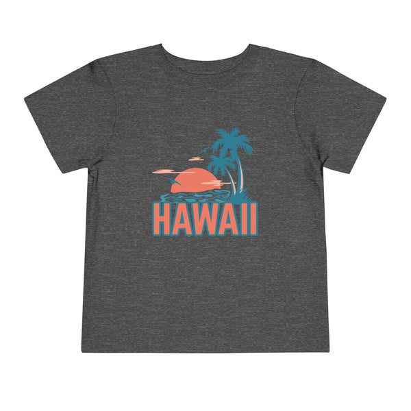 Hawaii Toddler T-Shirt - Retro Palm Tree Unisex Toddler Hawaii Shirt