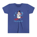 California Youth Skiing Snowman Tee - Kids T Shirt-3