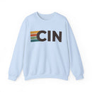 Cincinnati, Ohio CIN Retro Stripe Sweatshirt-4