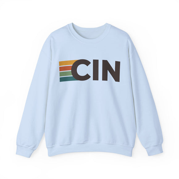 Cincinnati, Ohio CIN Retro Stripe Sweatshirt