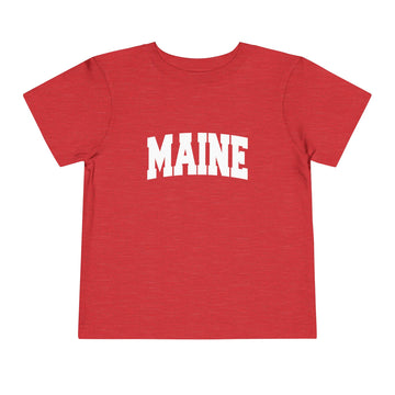 Buy heather-red Maine Toddler Graphic Tee - Kids Maine Vacation T-Shirt