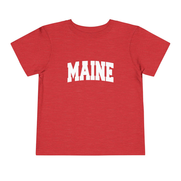 Maine Toddler Graphic Tee - Kids Maine Vacation T-Shirt