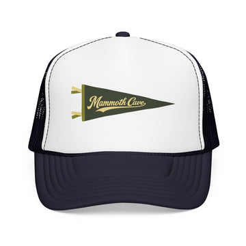 Mammoth Cave National Park Pennant Trucker Hat — Vintage Foam Mesh Cap