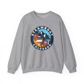 Buy sport-grey Steamboat, Colorado Sweatshirt - Ski Lift Steamboat Crewneck Sweatshirt