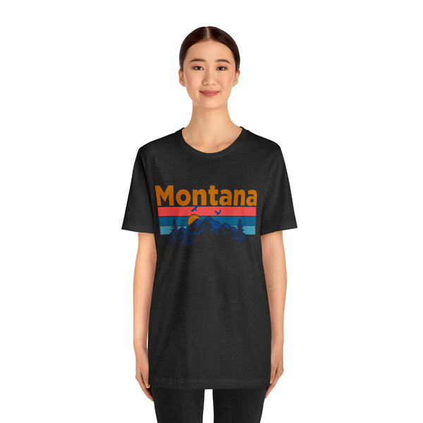 Montana T-Shirt - Mountain Sunset Unisex Montana Shirt