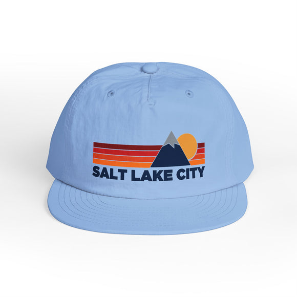 Salt Lake City, Utah Mountain Surf Cap | Retro Light Weight Cap