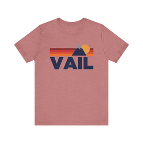 Retro Vail, Colorado T-shirt, Mountain Tee, Vintage Vail Unisex Jersey Shirt, Outdoor Hiking Apparel