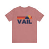Retro Vail, Colorado T-shirt, Mountain Tee, Vintage Vail Unisex Jersey Shirt, Outdoor Hiking Apparel