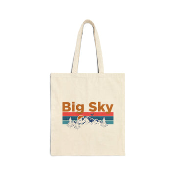 Big Sky, Montana Tote Bag - Cotton Canvas Big Sky Bag