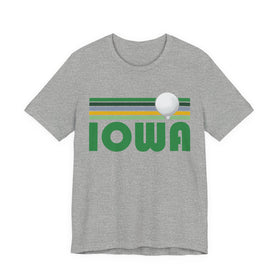 Buy athletic-heather Golf Iowa T-Shirt - Retro Golf Unisex Iowa Shirt