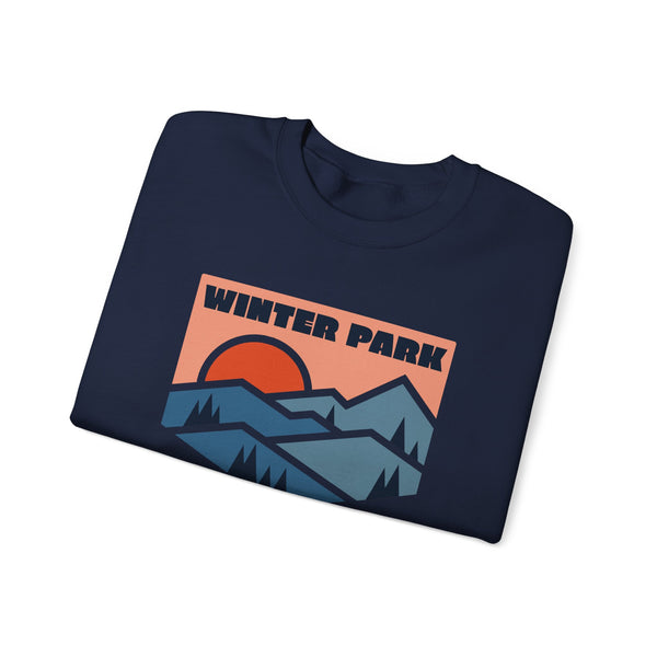Winter Park, Colorado Sweatshirt Retro Mountains, Winter Park Unisex Graphic Crewneck