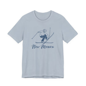 Buy light-blue New Mexico T Shirt - Vintage Ski Graphic New Mexico Tee