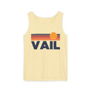Vail, Colorado Retro Sunstripe Tank Top | Comfort Colors - 100% Cotton-3