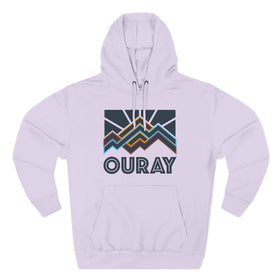 Buy lilac Ouray, Colorado Hoodie - Retro Mountain Unisex Sweatshirt
