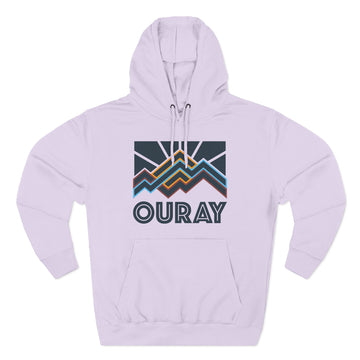 Buy lilac Ouray, Colorado Hoodie - Retro Mountain Unisex Sweatshirt