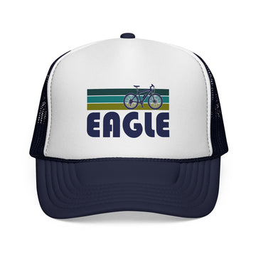 Buy dark-navy Eagle, Colorado Retro Bike Trucker Hat - Vintage Style Eagle Cap
