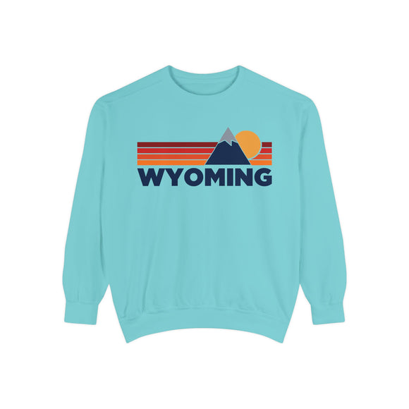 Wyoming Mountain Stripes Sweatshirt | Comfort Colors - 100% Cotton