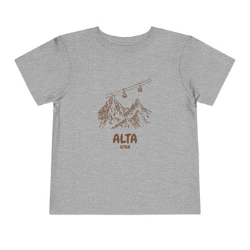 Buy athletic-heather Alta, Utah Toddler T-Shirt — Vintage Gondola Ski Mountain Tee