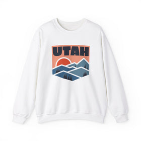 Utah Sweatshirt Retro Mountains, Utah Unisex Graphic Crewneck