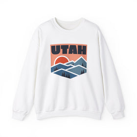 Utah Sweatshirt Retro Mountains, Utah Unisex Graphic Crewneck