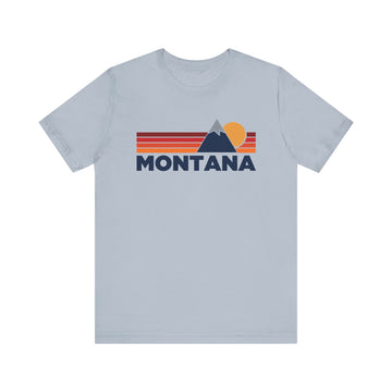 Buy light-blue Retro Montana T-shirt, Mountain Tee, Vintage Montana Unisex Jersey Shirt, Outdoor Hiking Apparel