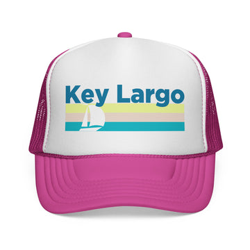 Buy pink Key Largo, Florida Retro Sailboat Trucker Hat