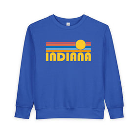 Indiana Toddler Sweatshirt - Retro Sun Indiana Toddler Crewneck Sweatshirt
