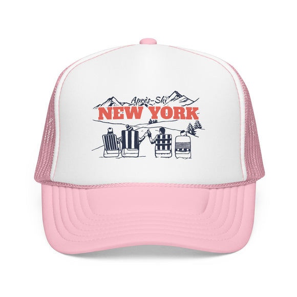 New York Après-ski Trucker Hat — Foam Mesh Cap