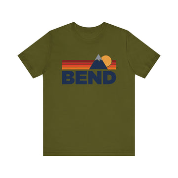 Buy olive Retro Bend, Oregon T-shirt, Mountain Tee, Vintage Bend Unisex Jersey Shirt, Outdoor Hiking Apparel