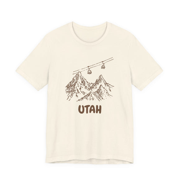 Utah Mountain T-Shirt — Vintage Gondola Ski Mountain Tee