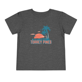 Torrey Pines, California Toddler T-Shirt - Retro Palm Tree Toddler Torrey Pines Shirt