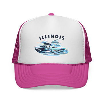 Buy pink Illinois Wakeboard Boat Trucker Hat