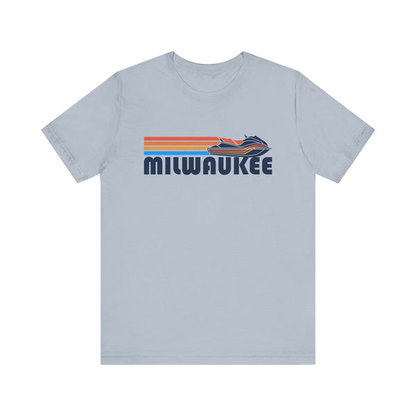 Milwaukee, Wisconsin T Shirt - Retro Jetski PWC Graphic Tee
