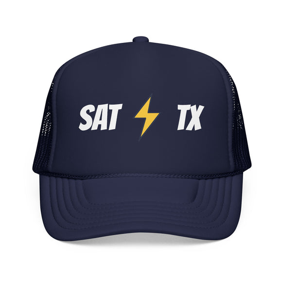 San Antonio, Texas Retro Trucker Hat - Lightning Foam Cap